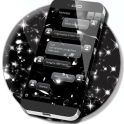 Black Bubbles SMS Theme