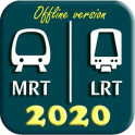 Singapore MRT e LRT Mapa 2015