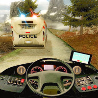 Polizei-Bus Bergrennen-Treiber