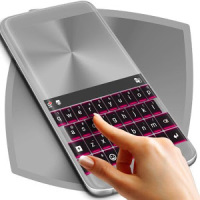 Розовый Chrome Клавиатура Стил