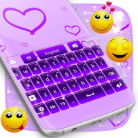 Resplandor púrpura del teclado