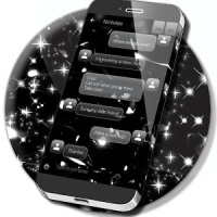 Black Bubbles SMS Theme