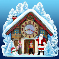 Christmas House Clock widget