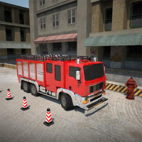 Feuer LKW-Parkplatz 3D
