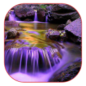 Purple Waterfall Wallpaper