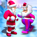 Santa Claus-Playing Snowballs