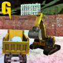 Bagger Schnee Loader Truck 3D