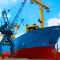 Heavy Cargo Ship Crane Loading