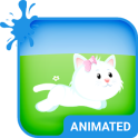Kitty Animated Keyboard + Live Wallpaper