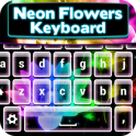 Neon Flowers Keyboard Theme