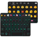 Blue Neon Emoji Keyboard Skin
