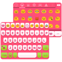 Cute Pink Emoji Keyboard Theme