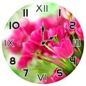 Pink Tulips Analog Clock