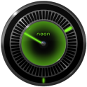 NEON GREEN Laser Clock Widget