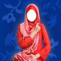 Mulher hijab montagem da foto