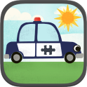 子どものための車ゲーム：パトカー、消防車、車のジグソーパズル