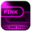 GO SMS Pink Black Neon Theme