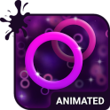 Purple Rings Animated Keyboard + Live Wallpaper