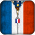 Франция Флаг молния блокировки