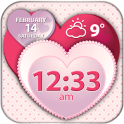 Hearts Weather & Clock Widget