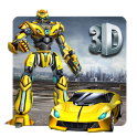 Tema de batalla de robot de transformación 3D