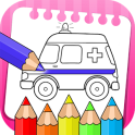 vehicles coloring book & drawing book