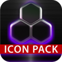 icon pack HD 3D glow purple