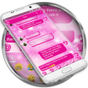 SMS Messages Sparkling Pink 2 Theme