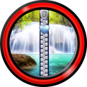 Zipper Lock Screen – Waterfall