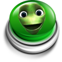 Green alien dance button