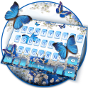 Spring Blue Butterfly Keyboard Theme