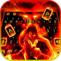 Flaming Fire Battle Keyboard Theme