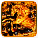 Hell Burning Fire Horse Keyboard Theme