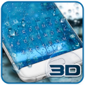 3D Raindrops Keyboard Theme
