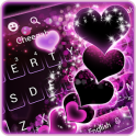 Sparkling Purple Heart Keyboard Theme