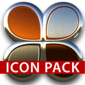 Orange silver icon pack HD 3D