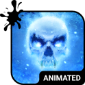 Ice Skull Animated Keyboard + Live Wallpaper