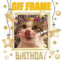 Birthday GIF Photo Frame with Blur