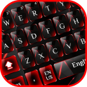 Red Black Glass Keyboard