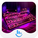 Pink Neon Hologram Keyboard Theme For TouchPal