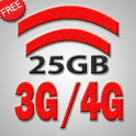 25 GB Free data Free 3g 4g internet free save data