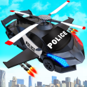 helicóptero de policía volando marca juegos robot