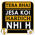Black Yellow Hindi Quotes Attitude Theme