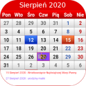 Polska Kalendarz 2020