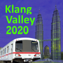 Klang Valley Mapa de MRT LRT tren 2018