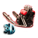 Motorcycle Engine V6 3D LWP