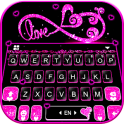 Pink Infinity Love Keyboard Background