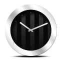 Silver Black Clock Widget