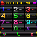 Theme RocketDial Black Crazy Colors