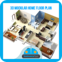 Plan de 3D Modular Home Suelo